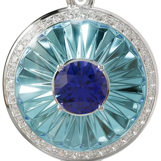 Sinan Expressions Pendant, tanzanite, white gold, the head