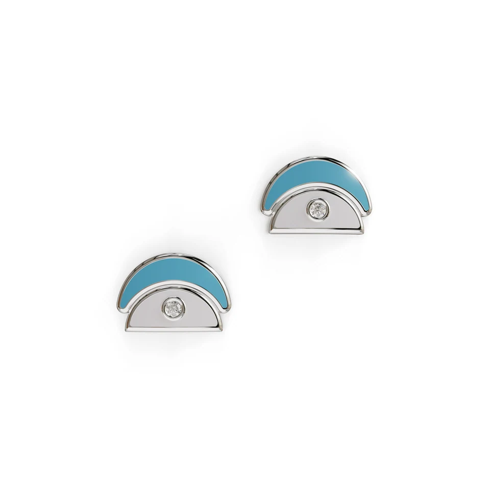 Amara Stud Earrings, white gold