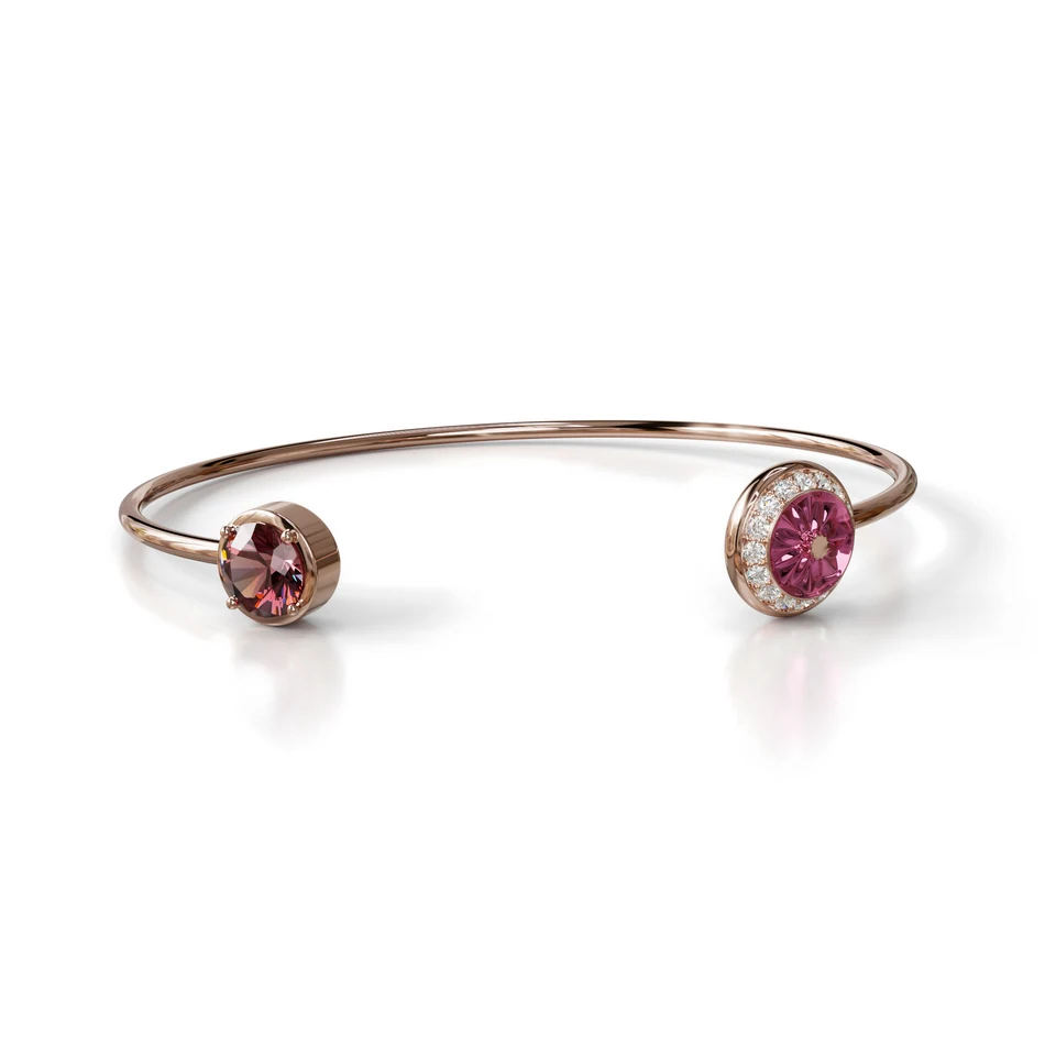 Sinan Expressions Bangle, rubellite, rose gold