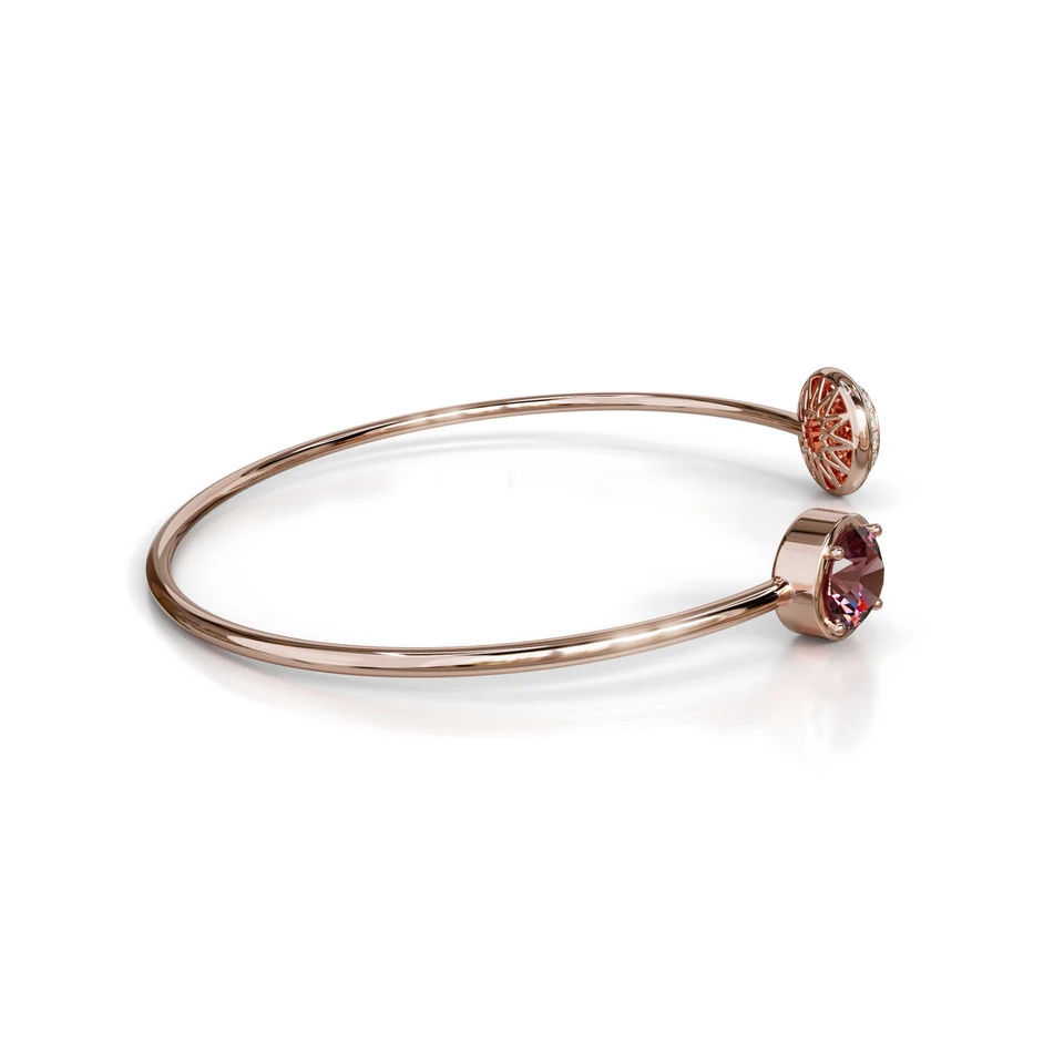 Sinan Expressions Bangle, rubellite, rose gold, view 3 of 3