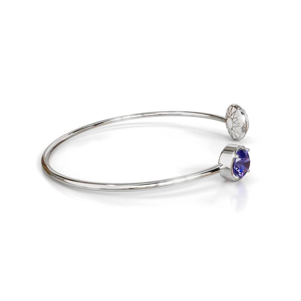 Sinan Expressions Bangle, tanzanite, white gold, view 3 of 3