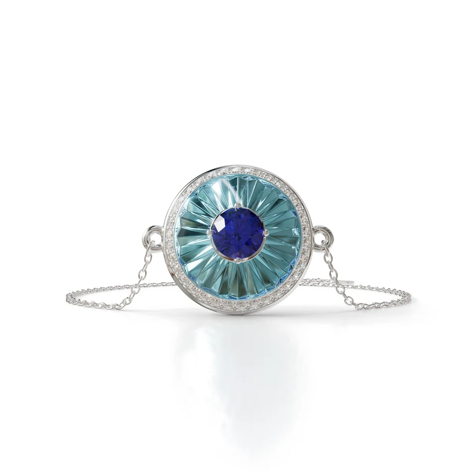 Sinan Expressions Bracelet, tanzanite, white gold, view 3 of 4