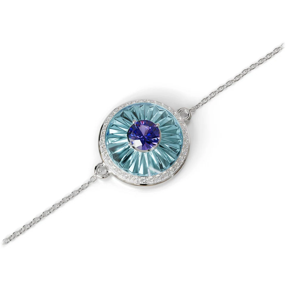 Sinan Expressions Bracelet, tanzanite, white gold, view 4 of 4