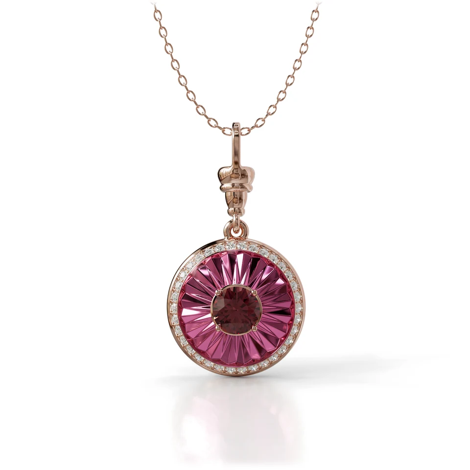 Sinan Expressions Pendant, rubellite, rose gold