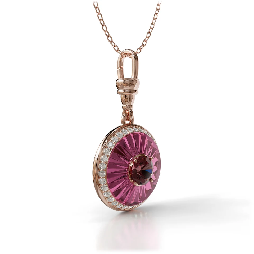 Sinan Expressions Pendant, rubellite, rose gold, view 3 of 5