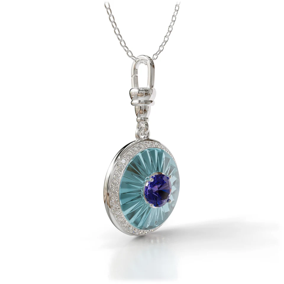 Sinan Expressions Pendant, tanzanite, white gold, view 3 of 5