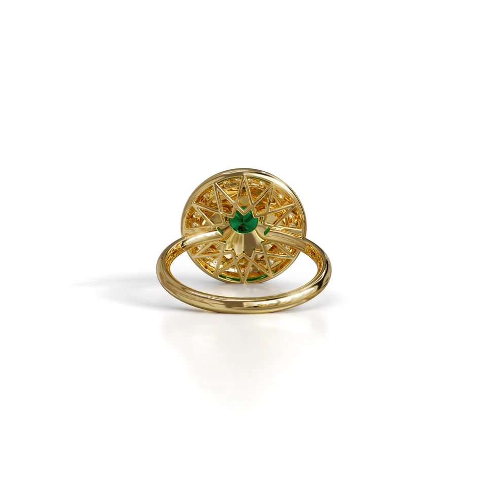 Sinan Expressions Ring, verdelite, yellow gold, view 4 of 4